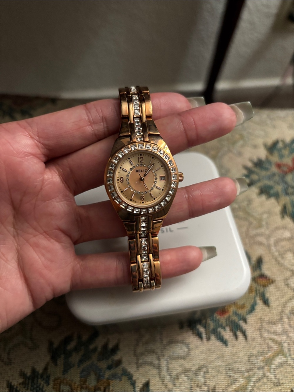 Relic Rose Gold Crystal-Accent Women's Bracelet Watch